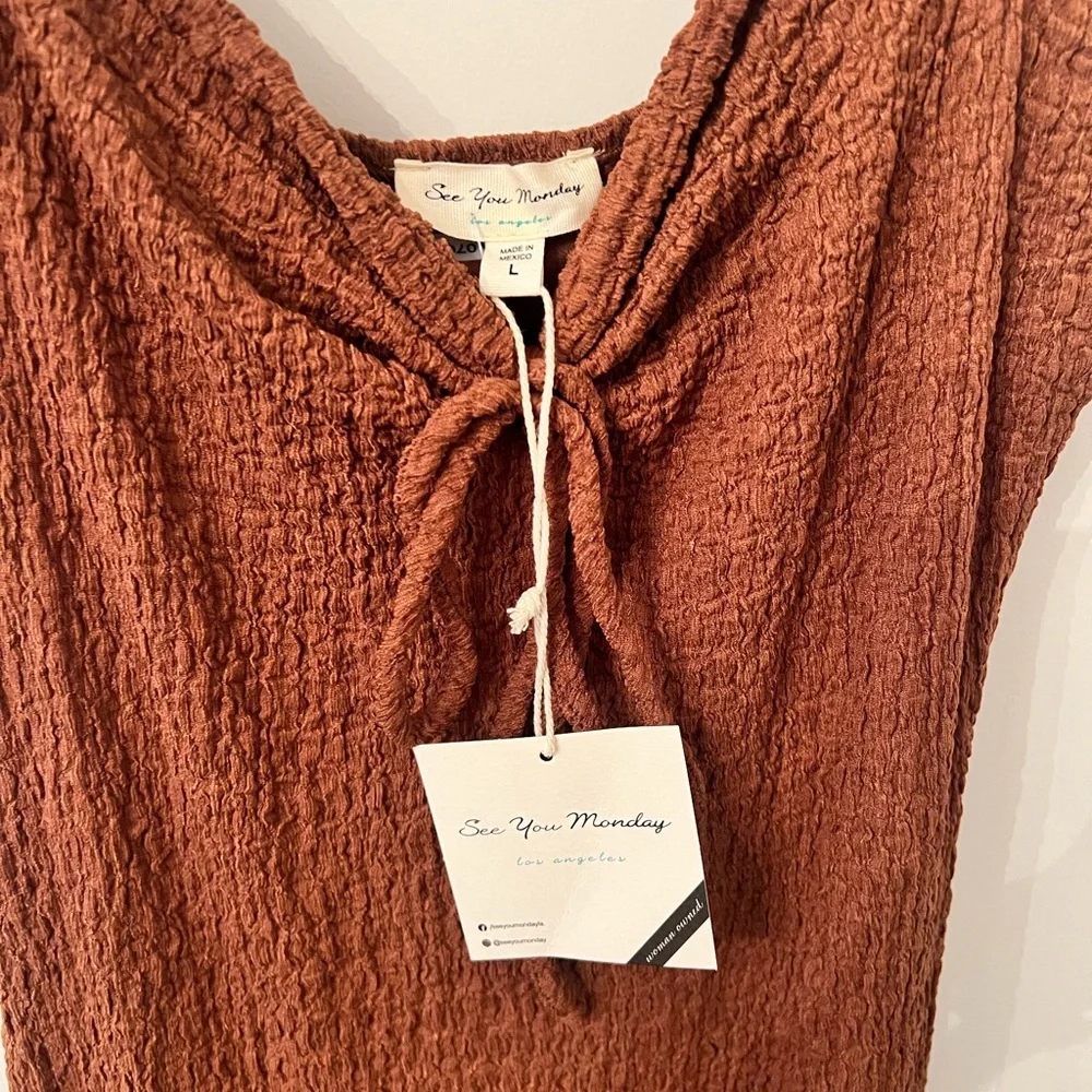 See You Monday Brown Midi Dress - Picture 3 of 3